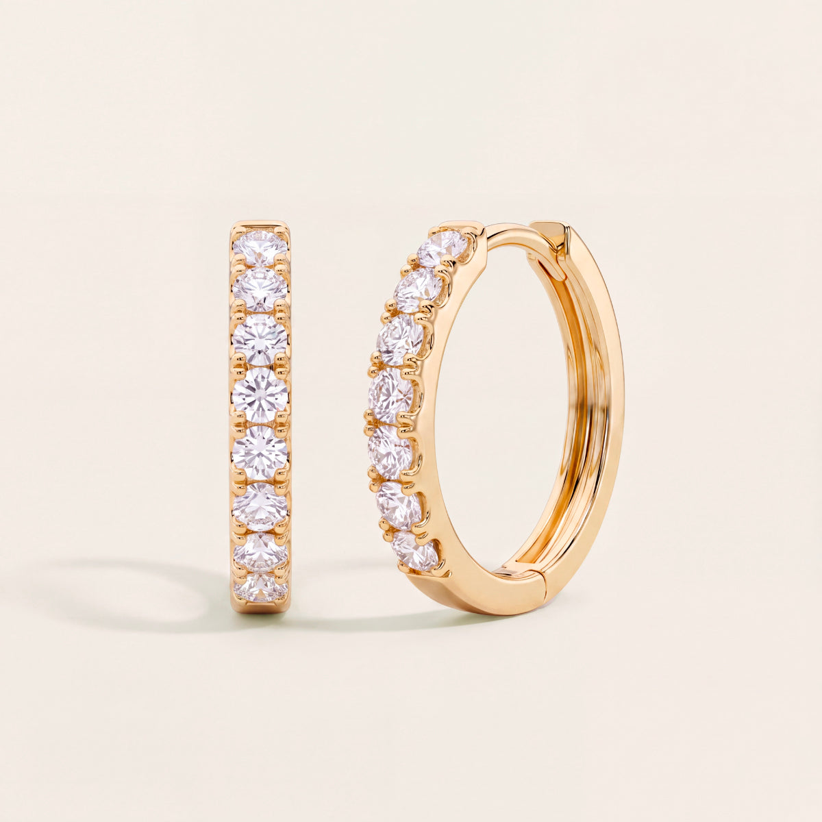 Pavé Huggie Earrings