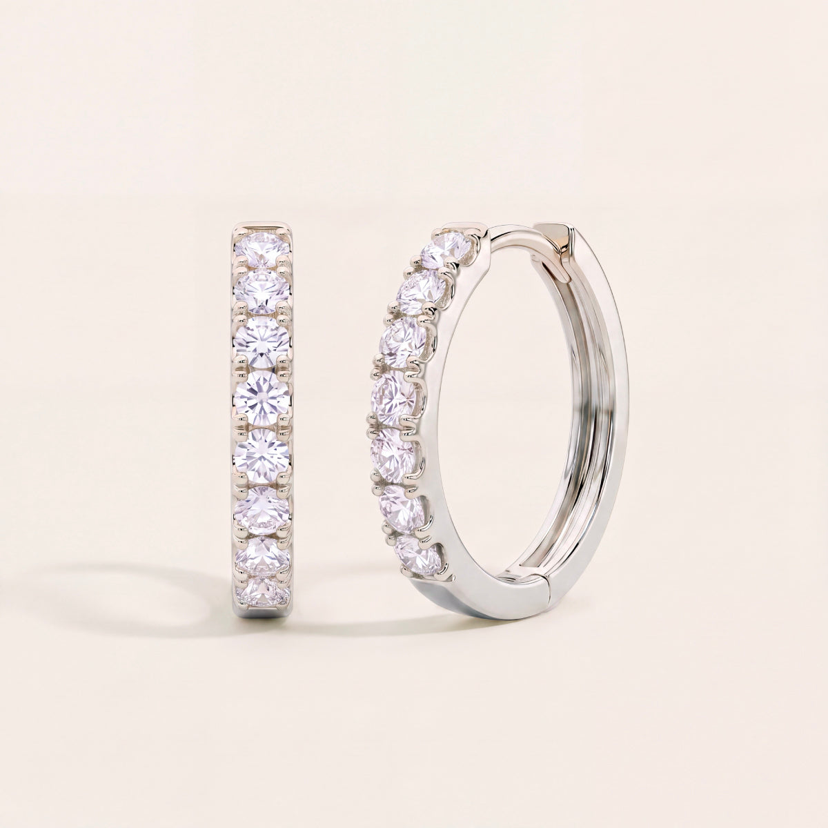 Pavé Huggie Earrings