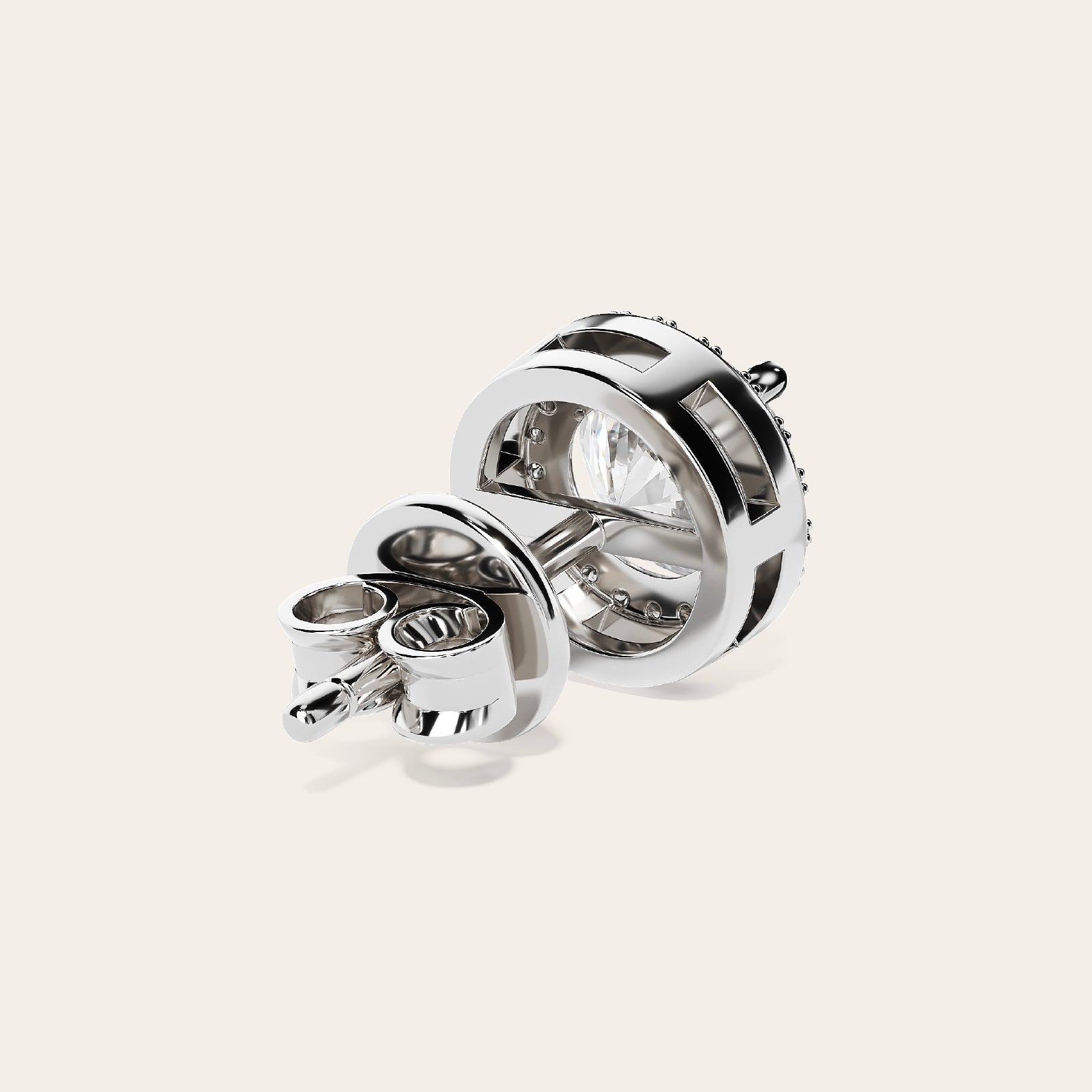 Luce Halo Stud Earrings