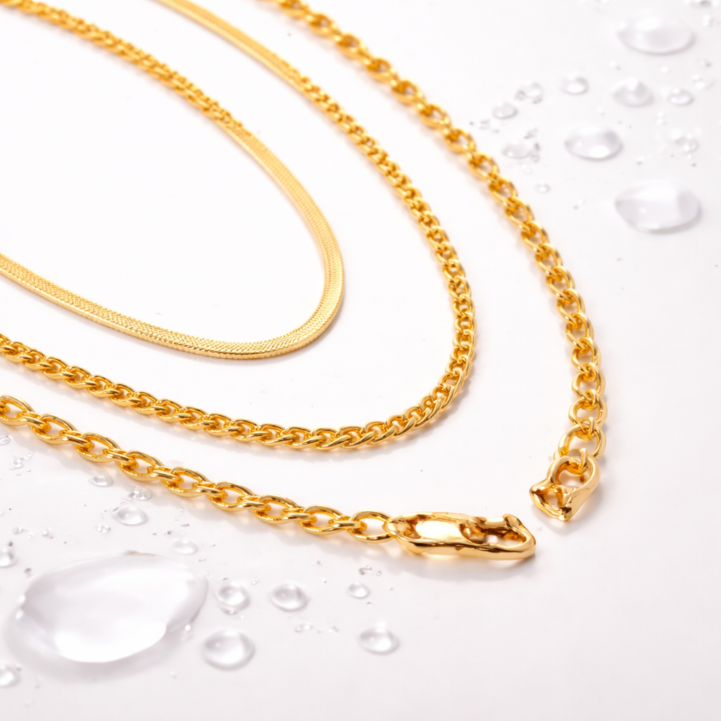 Layered Gold Chain Necklace Set