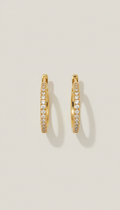 Celeste Pavé Hoop Earrings