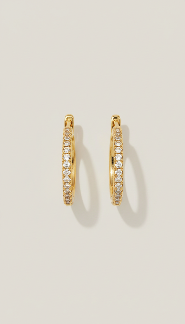 Celeste Pavé Hoop Earrings