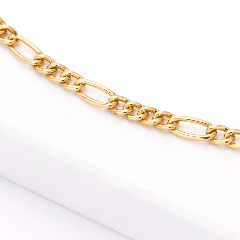 Minimalist Gold Mixed Link Necklace