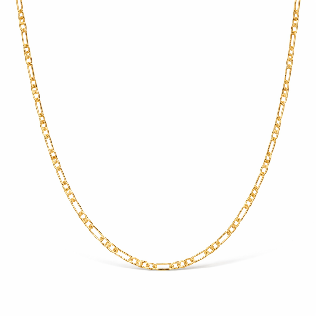 Minimalist Gold Geometric Link Necklace