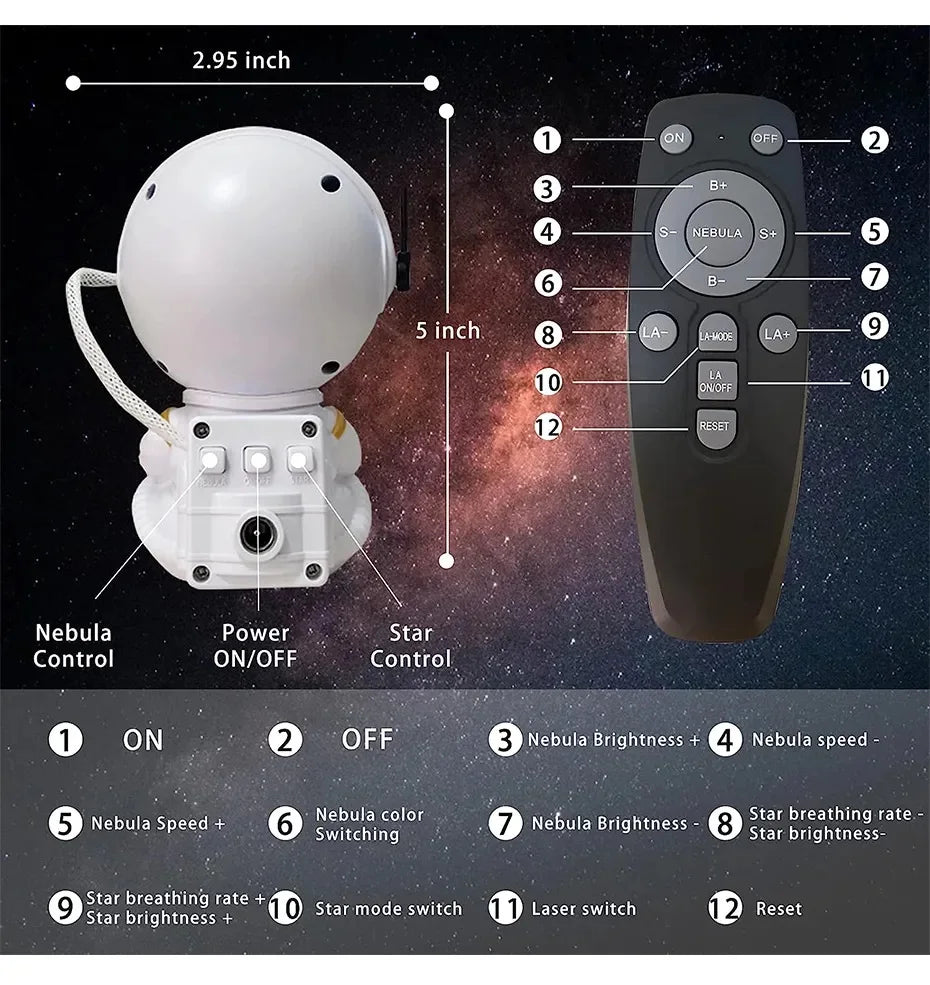 Astronaut Starry Sky Projector