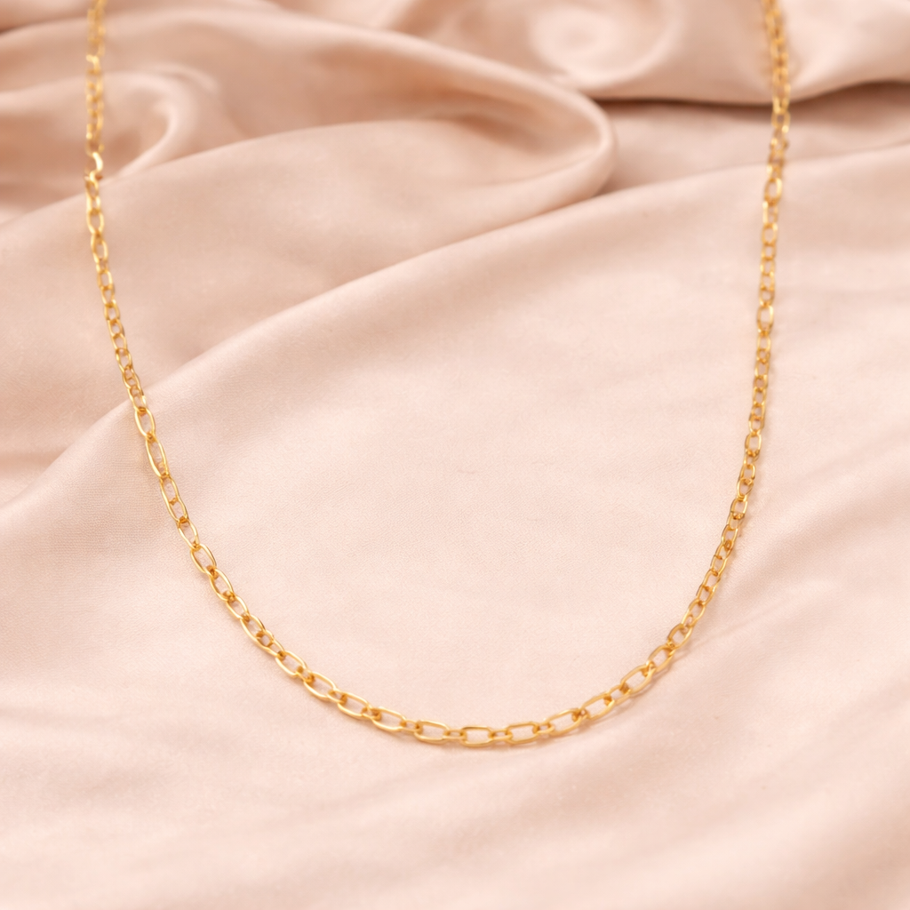 Minimalist Gold Geometric Link Necklace