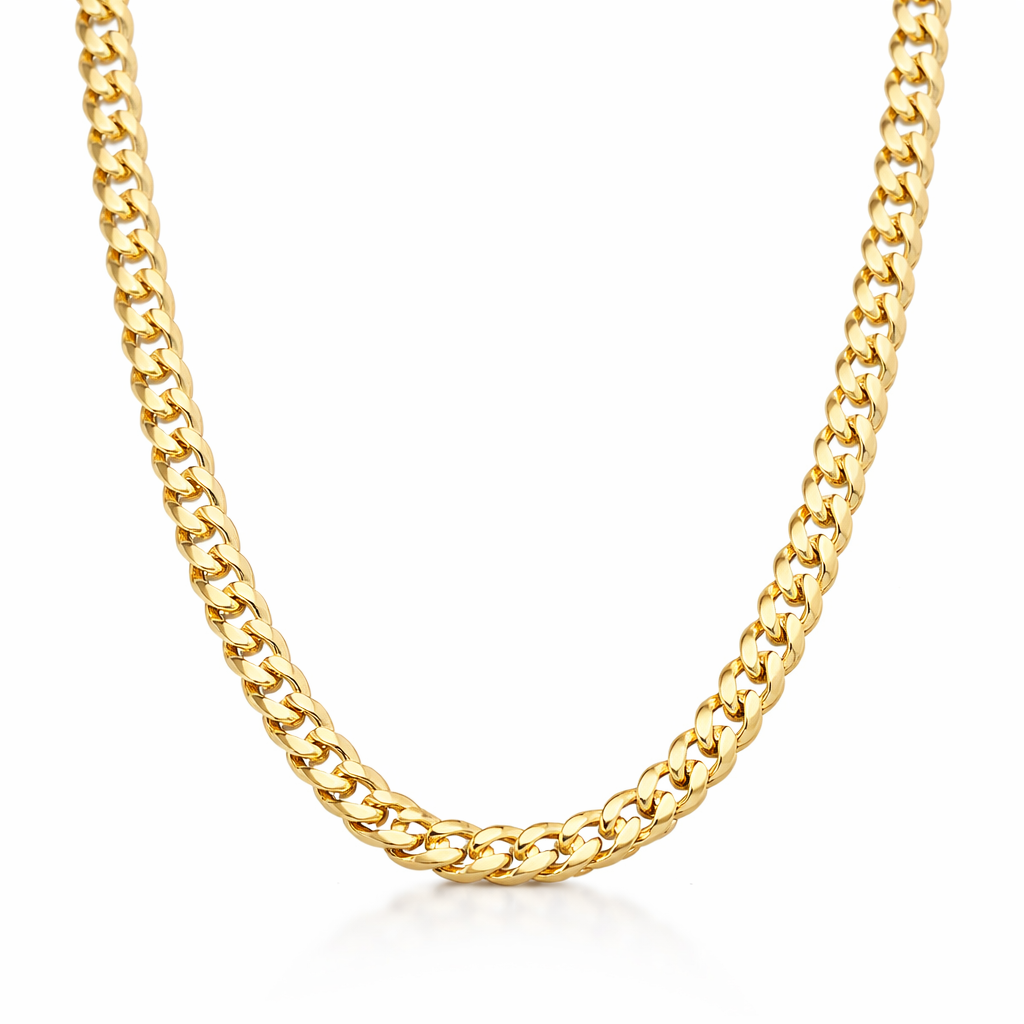 Minimalist Gold Wide Cuban Link Necklace