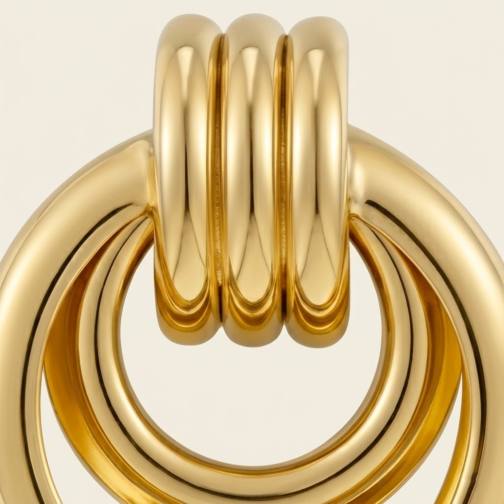 Minimalist Multi Ring Pendant Necklace