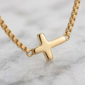 Minimalist Gold Cross Collarbone Necklace