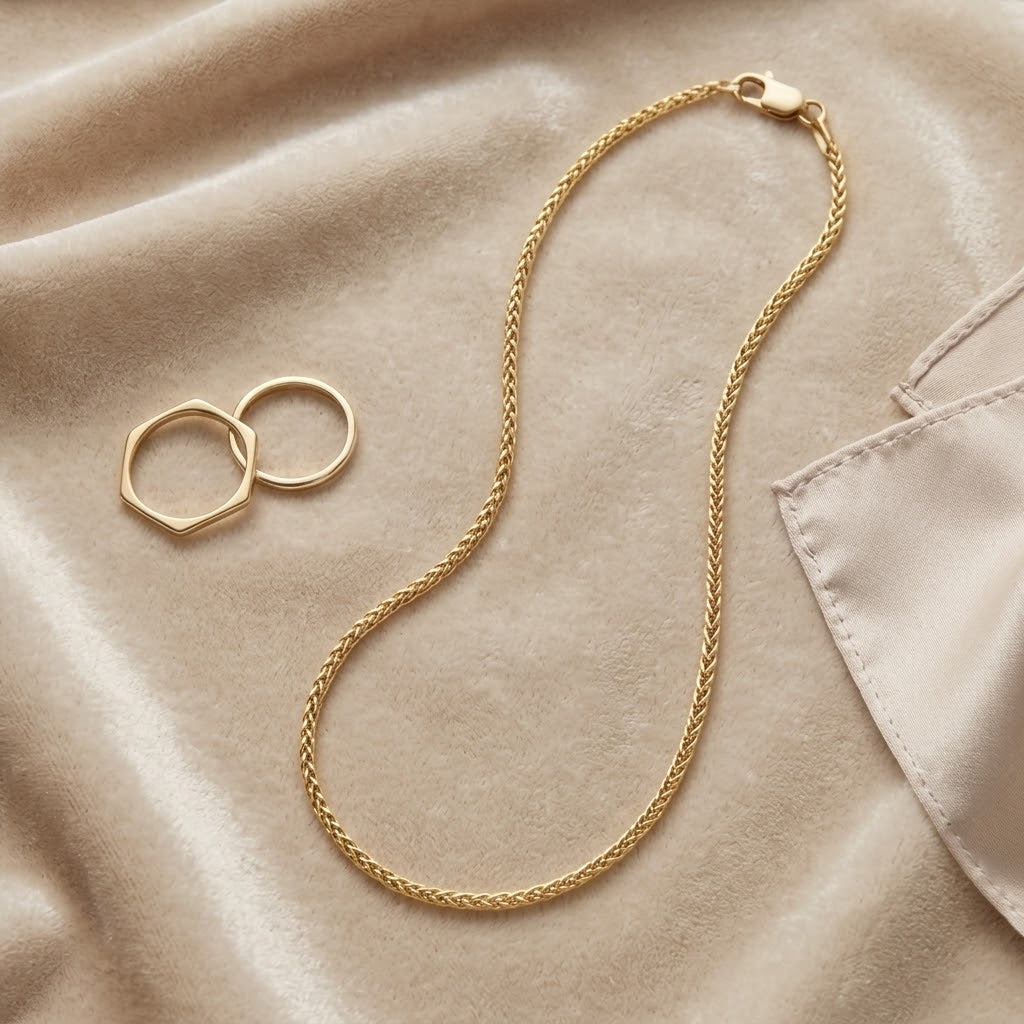 Minimalist Gold Rope Chain Necklace