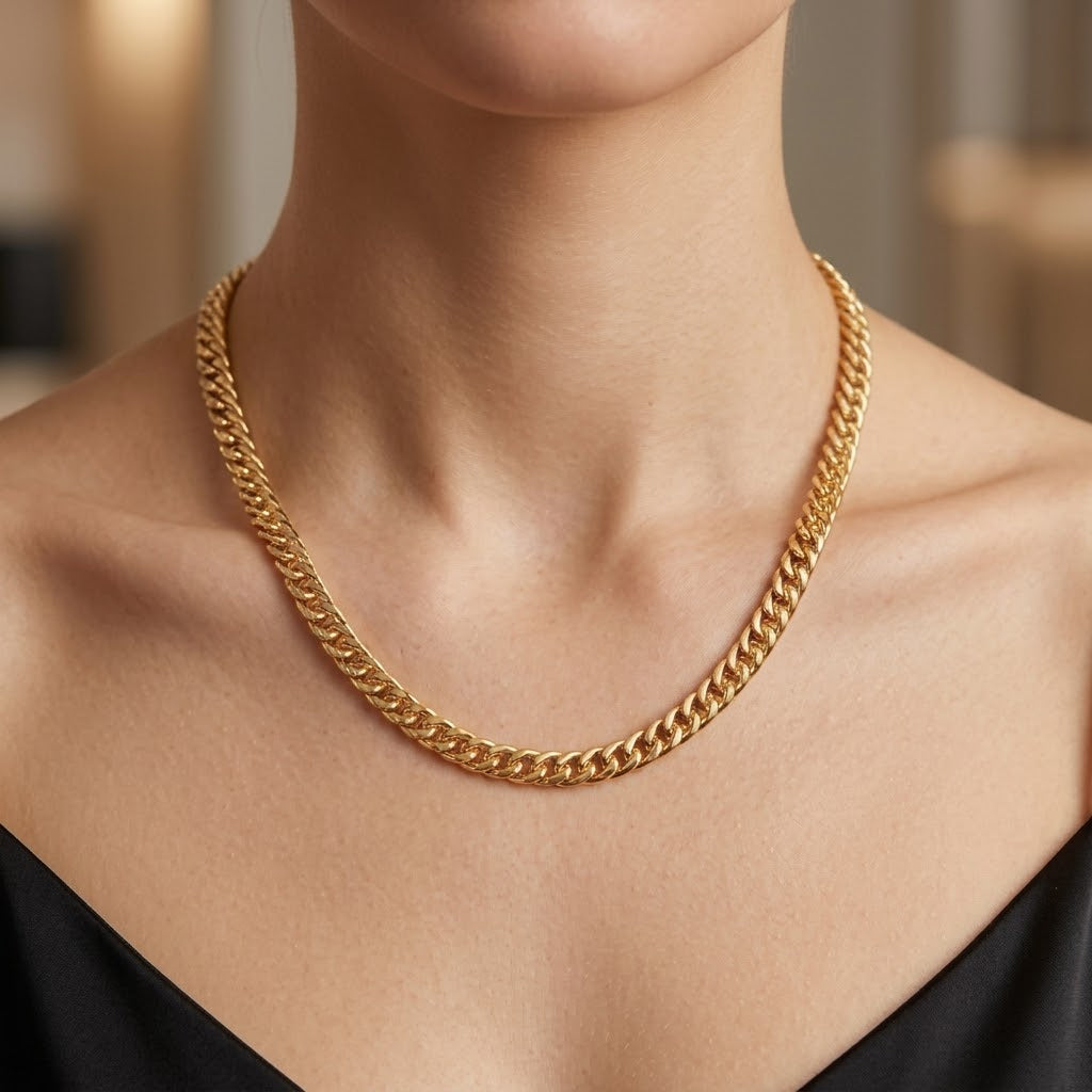 Minimalist Gold Cuban Link Necklace
