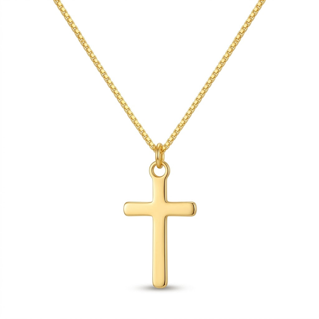 Minimalist Gold Cross Pendant Necklace