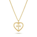 Heart Cross Pendant Necklace