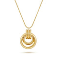 Minimalist Multi Ring Pendant Necklace